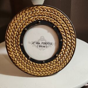 Vintage Woven Brown Photo Frame